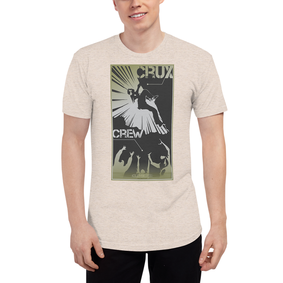 Thumbnail: ClimbLife™ CruxCrew Unisex Tri-Blend Track Shirt