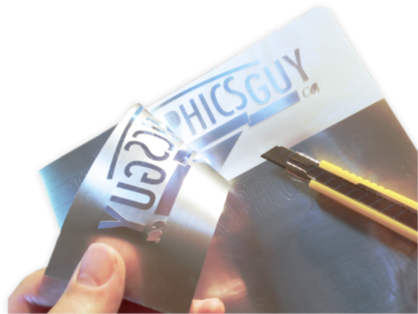 the graphics guy - weeding specialty brushed aluminum vinyl