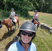 Enjoying time with horses