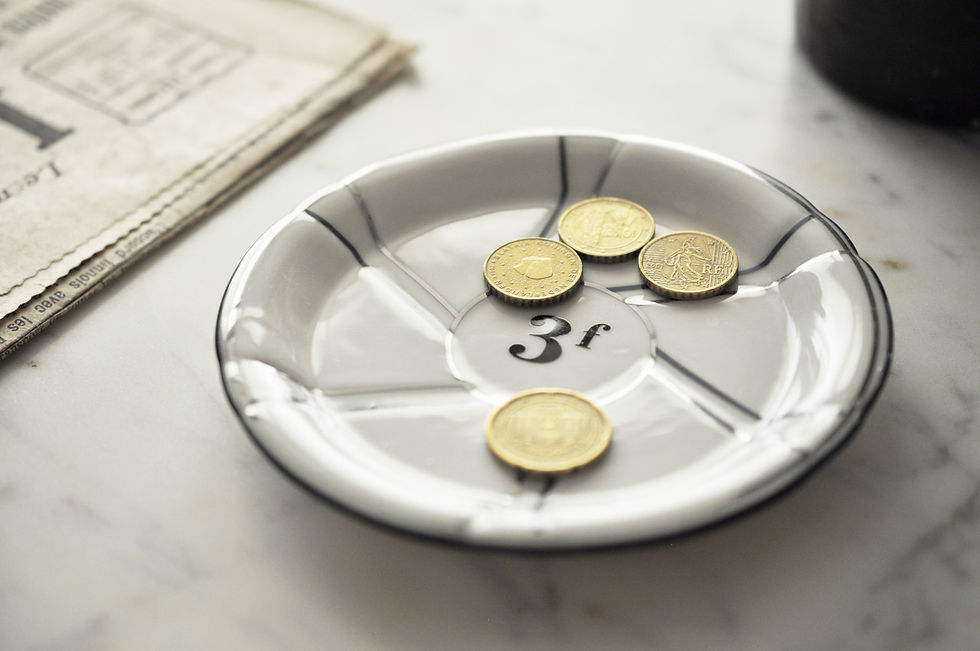 Thumbnail: Blue and silver saucer