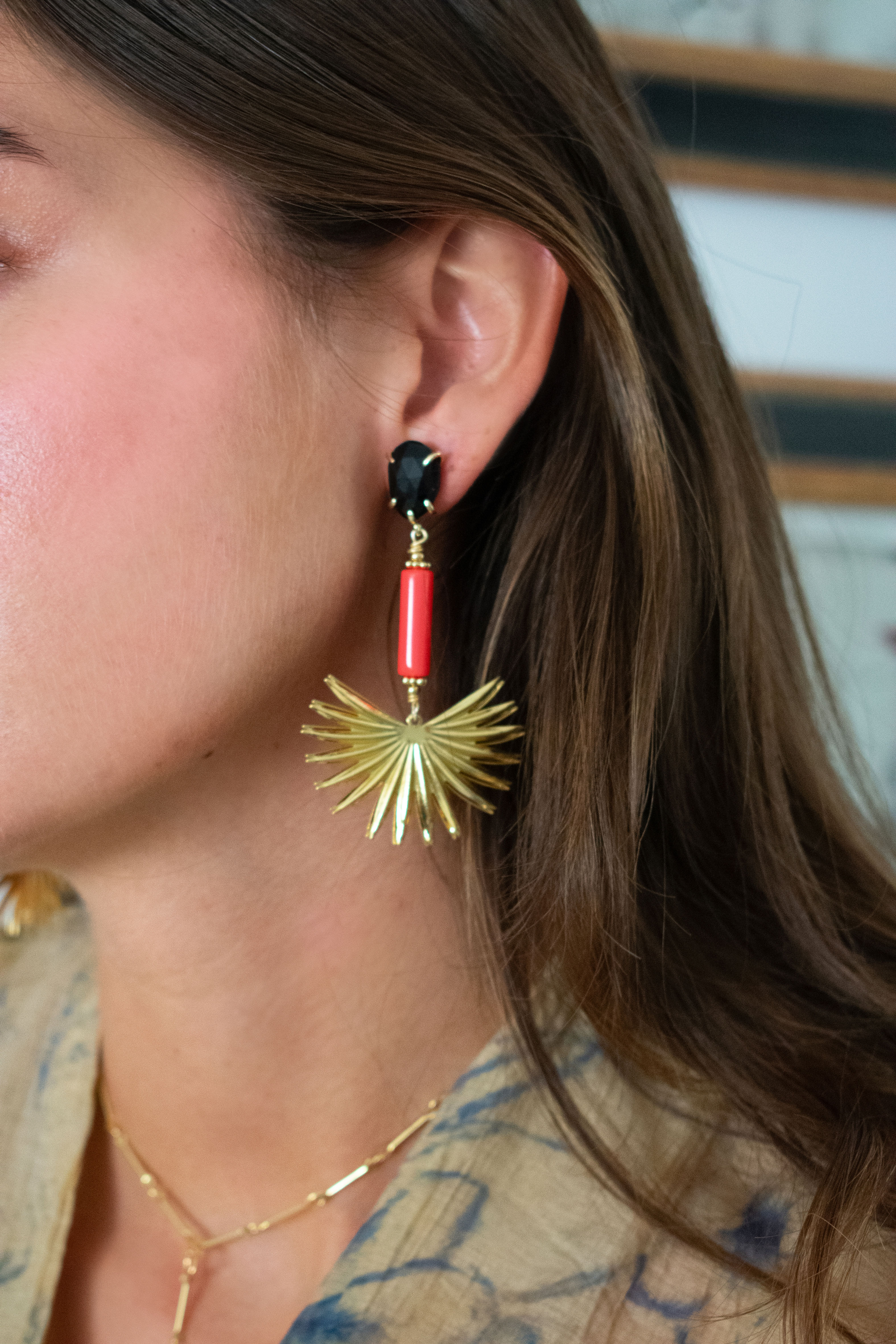 PENDIENTES GUADALUPE ROJOS