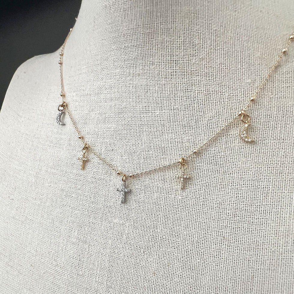 Miniatura: COLLAR CRUCES Y LUNAS