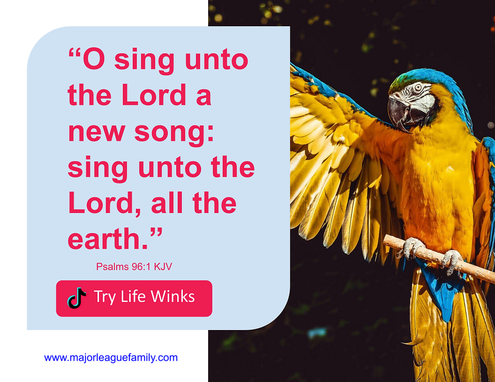 o sing unto the Lord a new song: