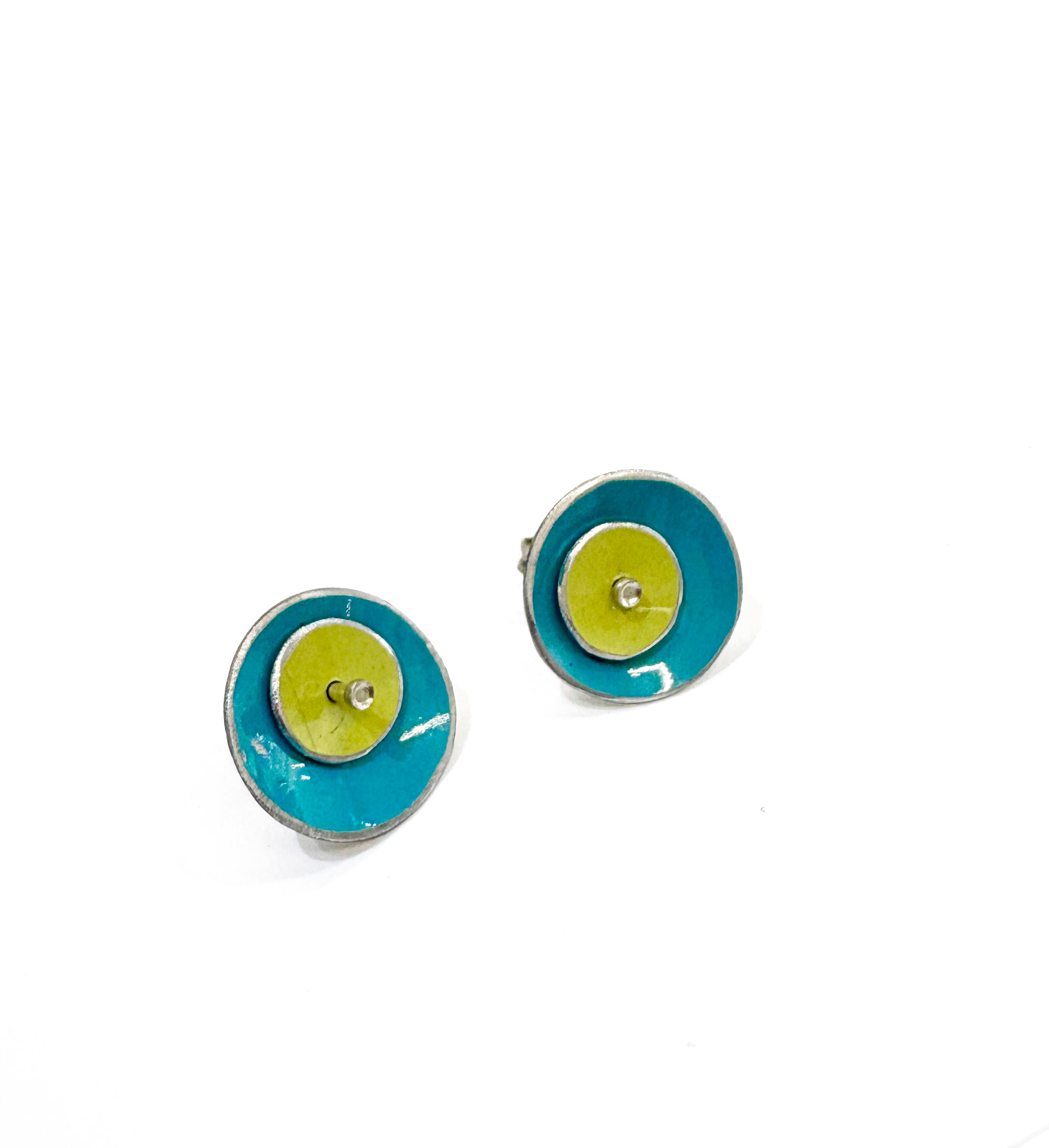 Abby Filer - aluminium dome earrings