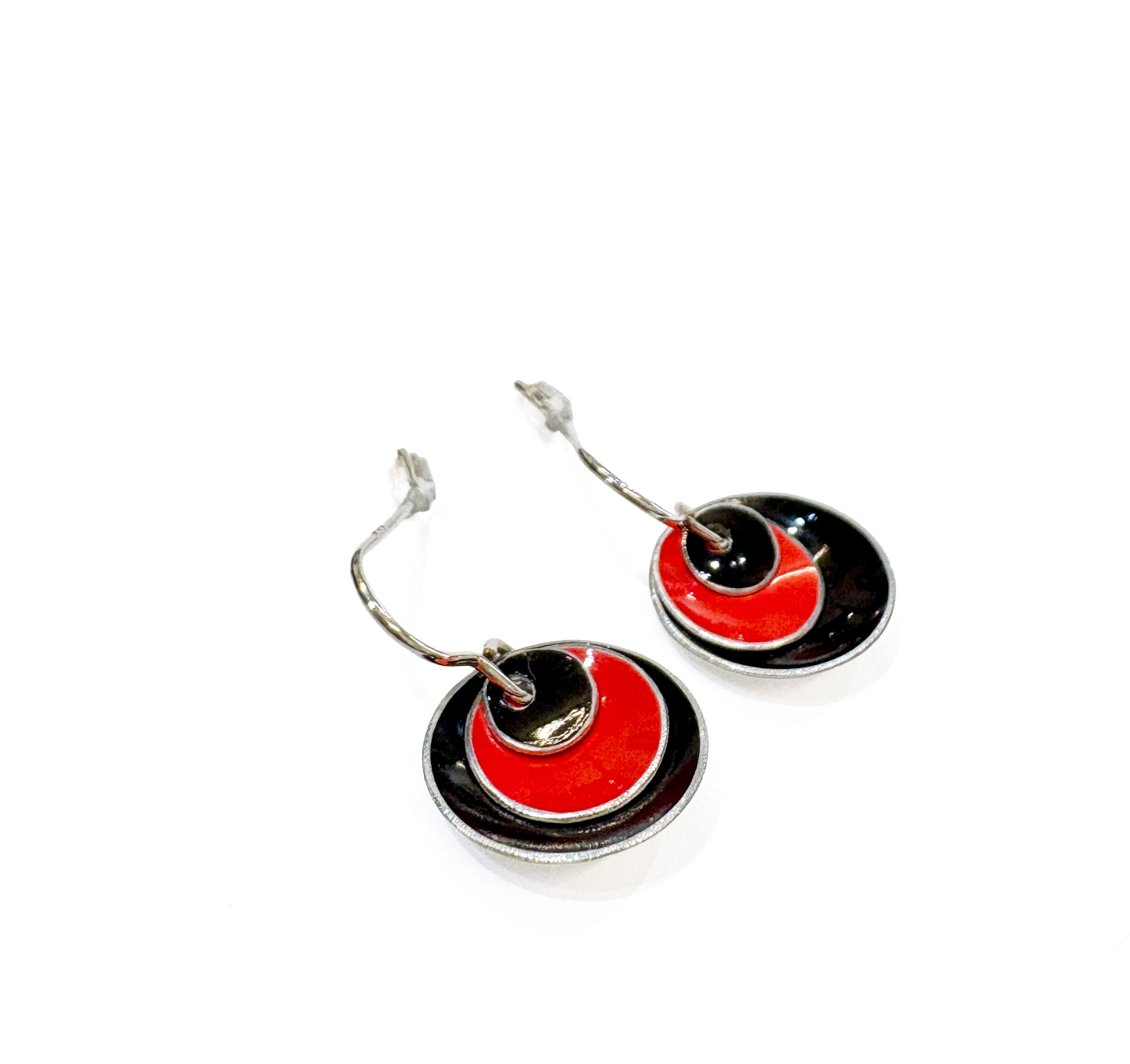Abby Filer - aluminium dome earrings
