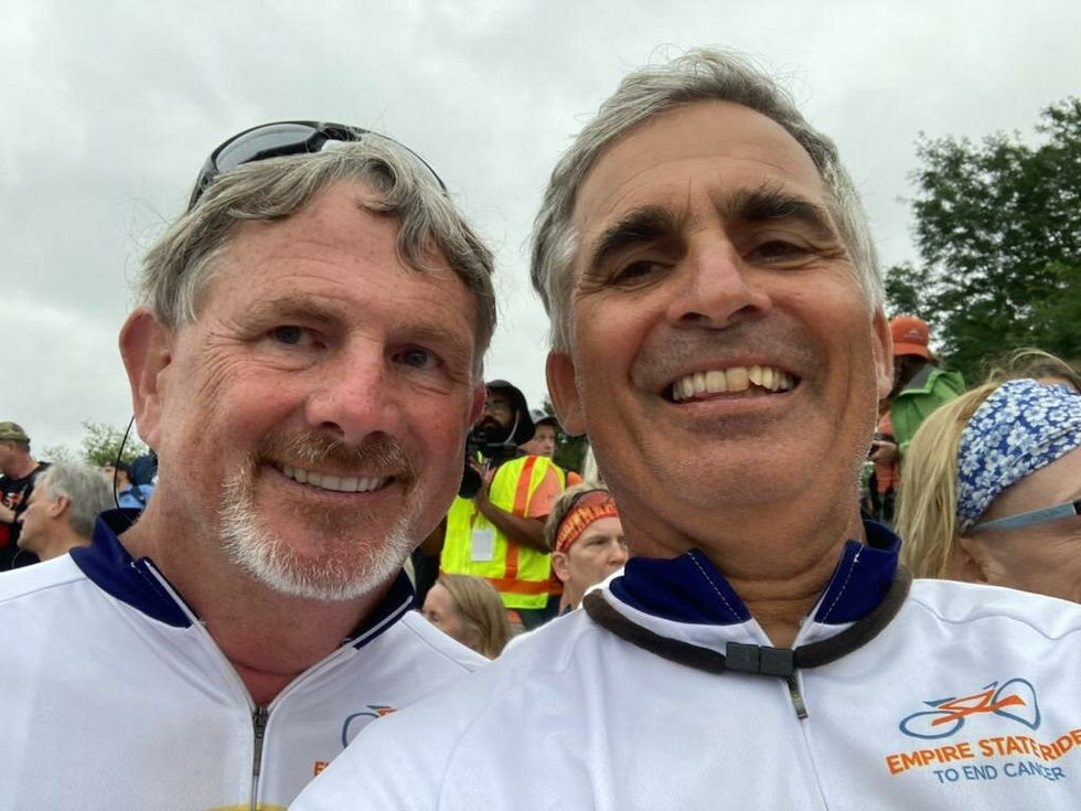 During last year’s ride, Fiore posed for a selfie with Terry Bourgeois—the driving force behind Empire State Ride, who founded the ride in 2014, and now sits on the Roswell Park Alliance Community Board as chairman.
Photos courtesy of Mario Fiore.