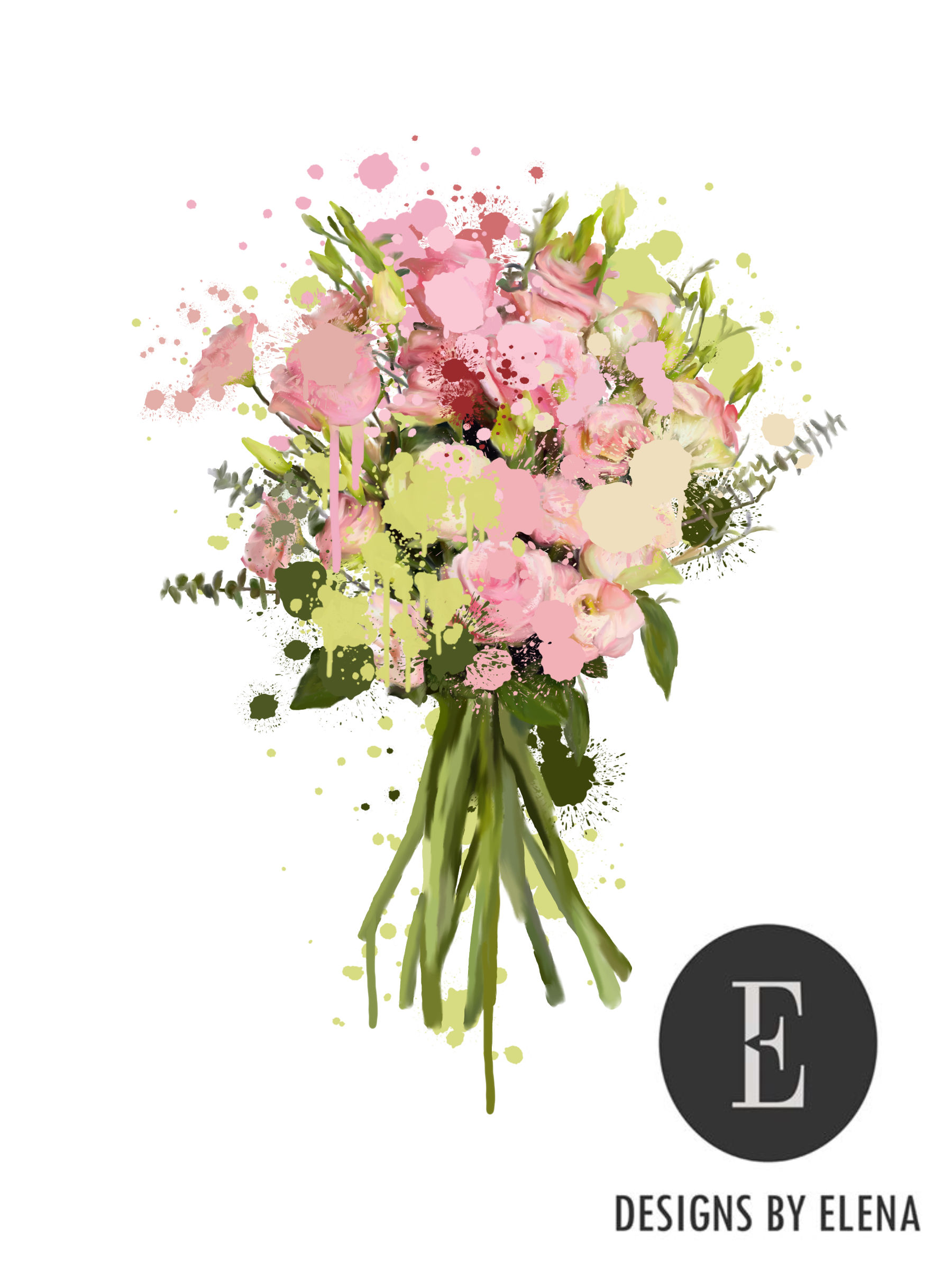 Rose Bunch Watercolour Print