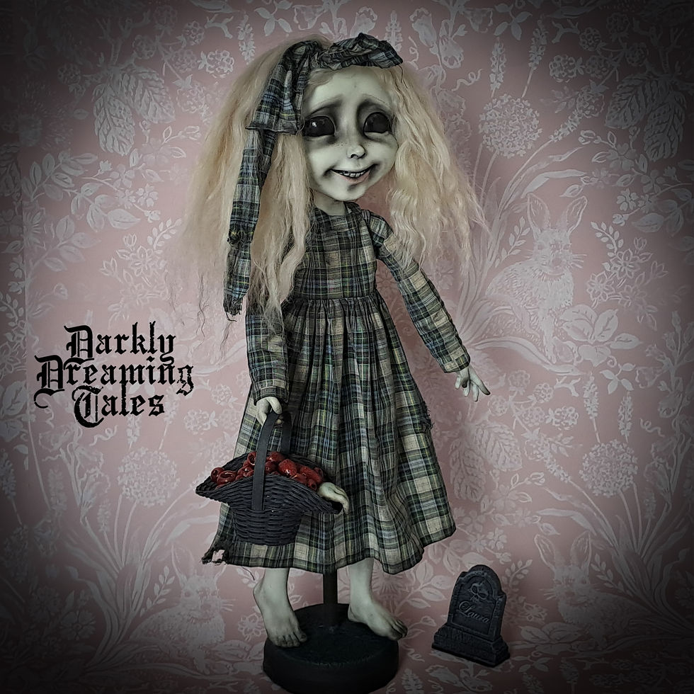 Thumbnail: goth art doll for a doll collector original OOAK art sculpture