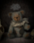 Thumbnail: gothic artists art doll OOAK teddy bear in a dart art goth style for an art doll collector