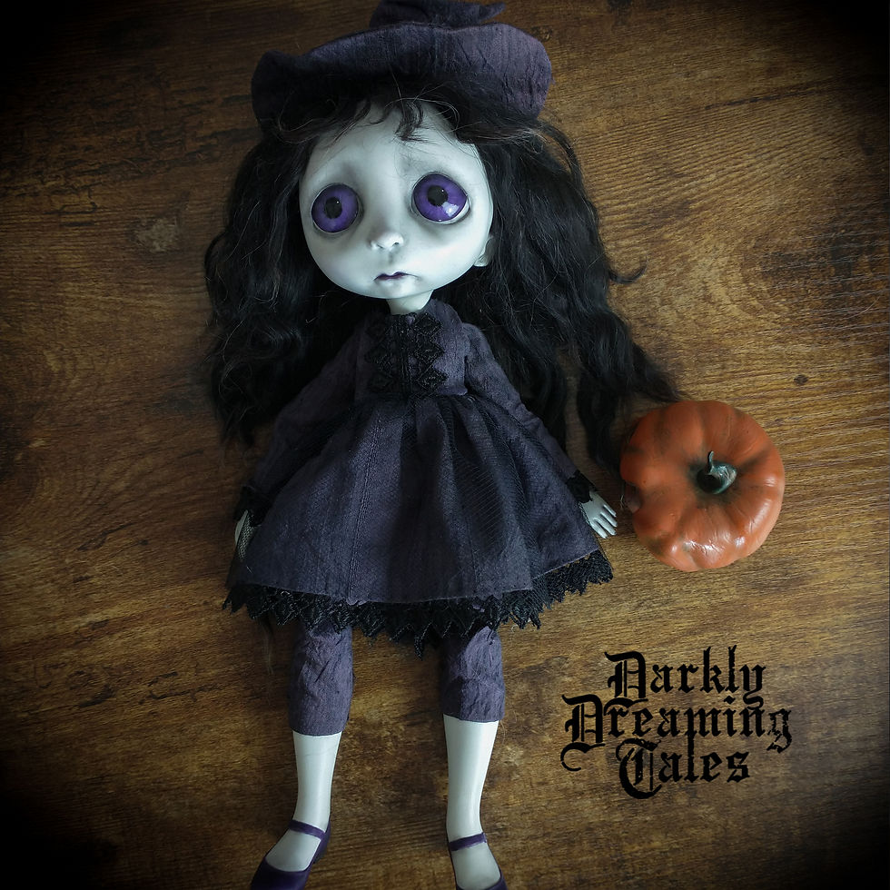 Thumbnail: 'Eliza' - a creepy cute little witch girl and pumpkin
