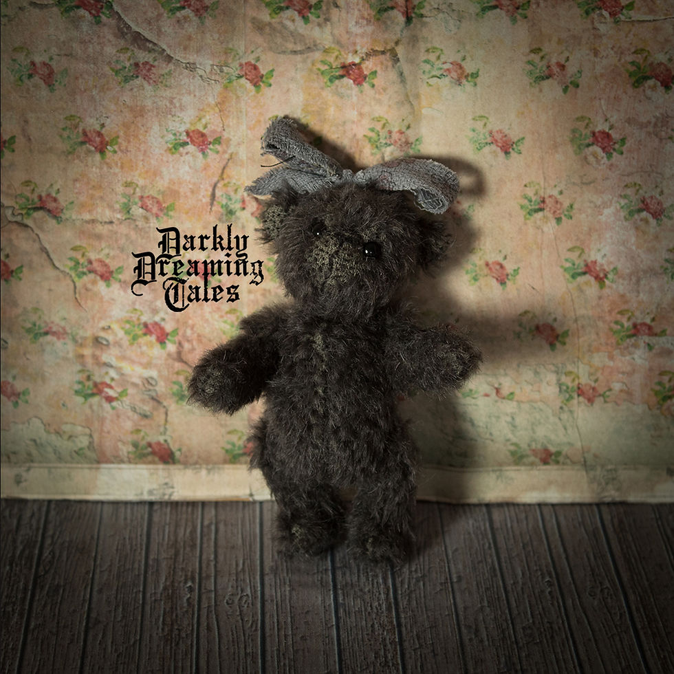 Thumbnail: bjd art doll gothic whimsical decor collector unique artists mohair jointed bear creepy cute doll