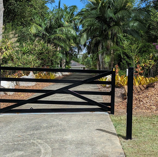 Custom designed Solar Sliding Farm gate installation