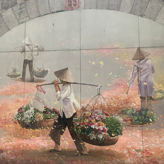 Hanoi Train tunnel art