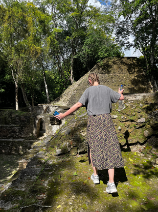 WALKING OVER A PYRAMID