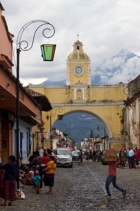iconic church tower of antigua 