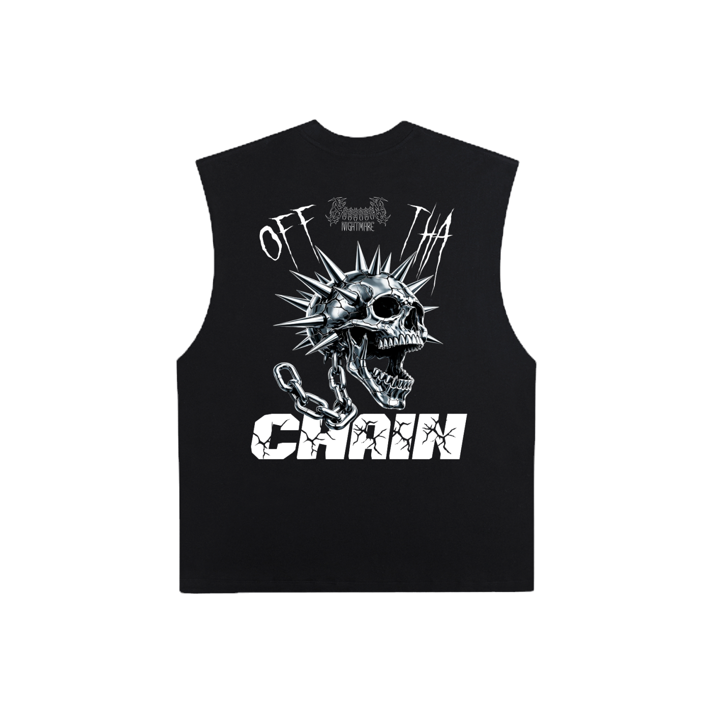 SN OFF THA CHAIN BLACK Cotton Tank Top