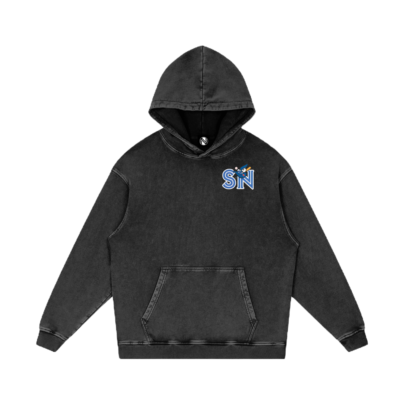 SN X JAYS Snow Washed Loose Cotton UNISEX Hoodie