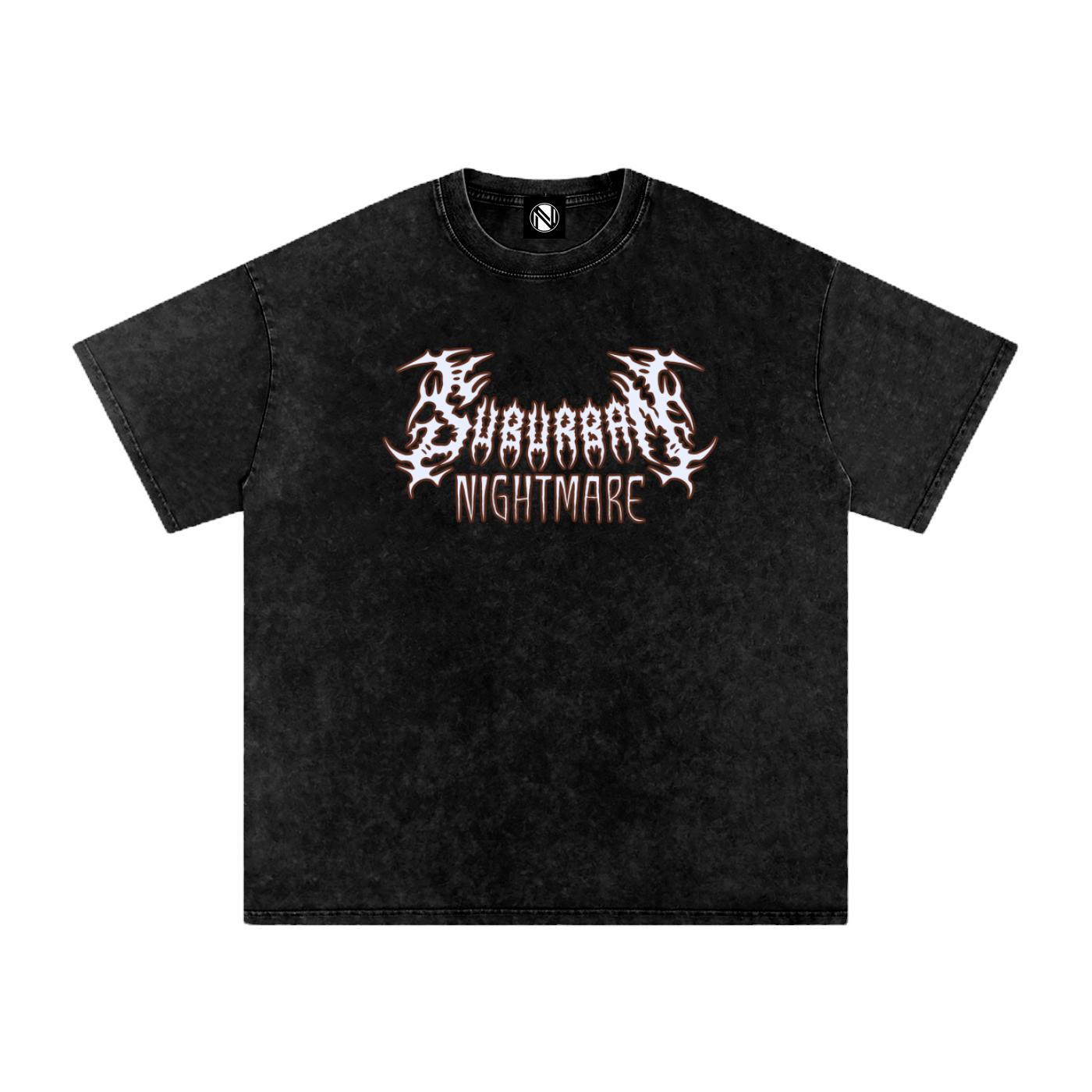 SN BARBED WIRE BROWN Snow Washed Oversized Cotton UNISEX T-Shirt