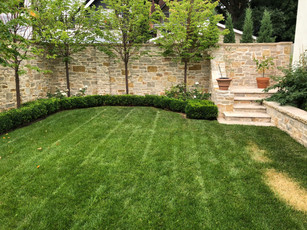 Italian style stone courtyard on Lake of the Isles Minneapolis