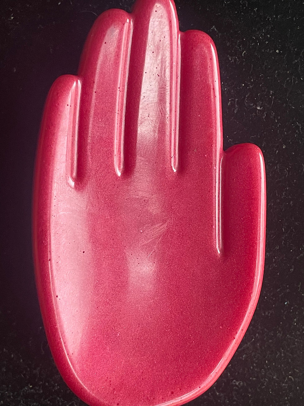 Thumbnail: Mosaic Metal Resin Hamsa Hand (Pink)