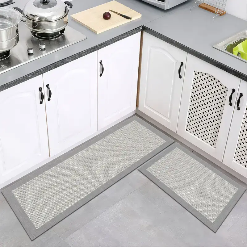 2-Pack Durable Kitchen Floor Mats, Non-Slip & Waterproof