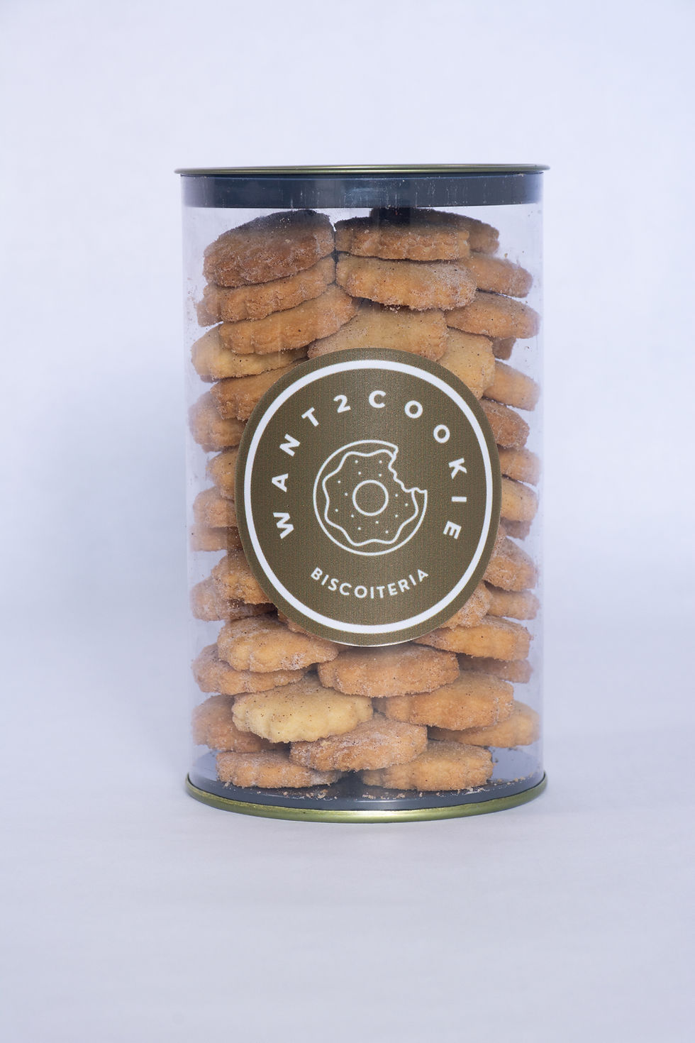 Biscoito amanteigado açúcar e canela