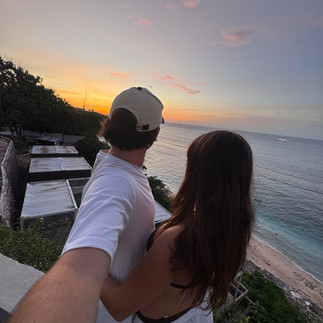 Caroline and I at sunset