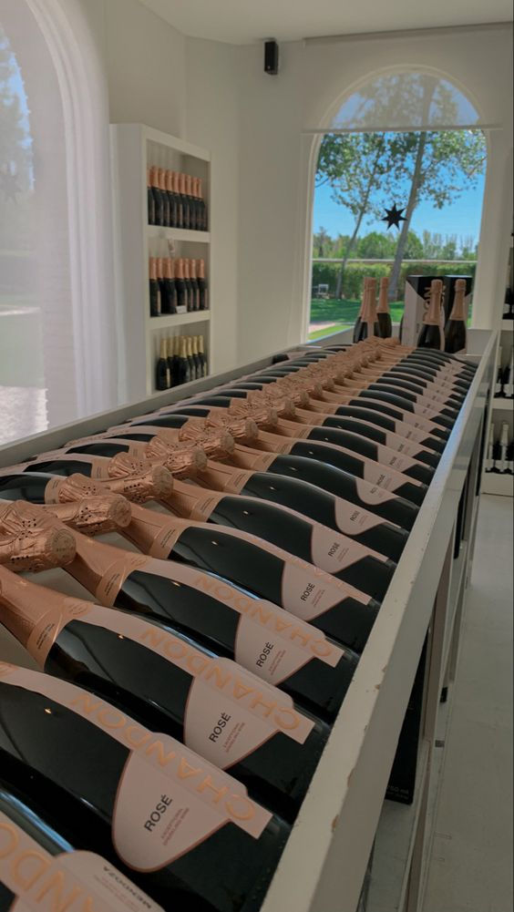 champagne bottles