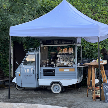 mobile ice cream and coffee cart