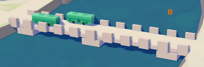 reconstructed bridge in Paris