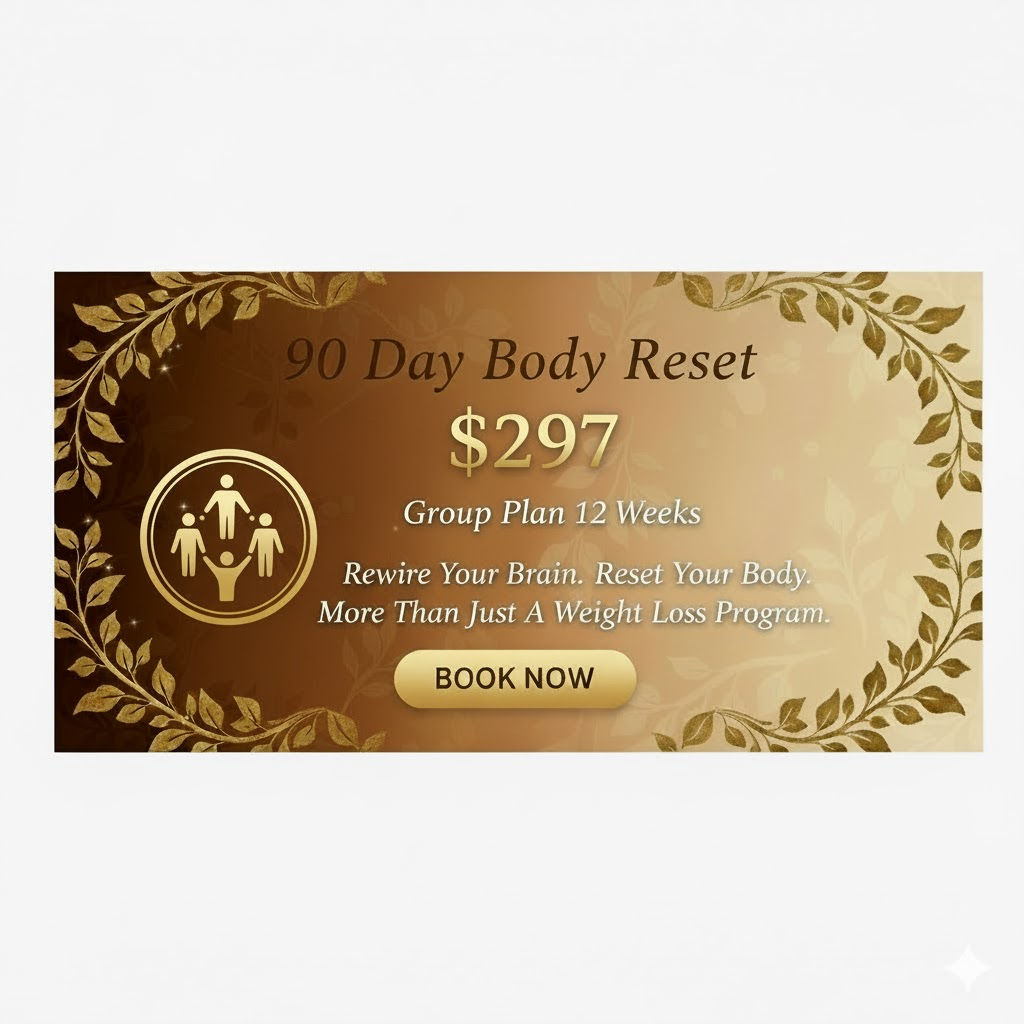 earth toned background with 90 day body reset group plan text