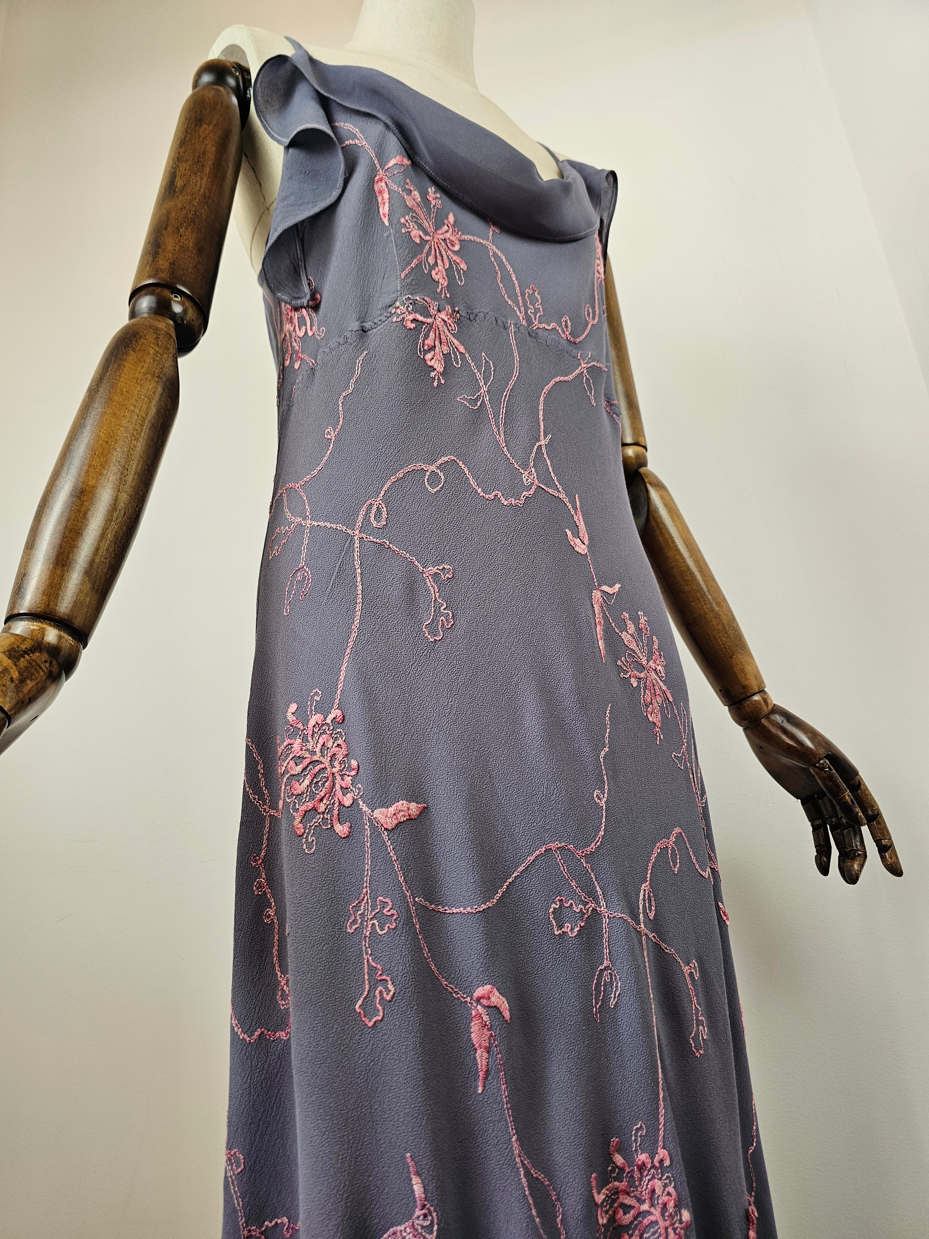 1990s Ghost Bias Cut Maxi Gown