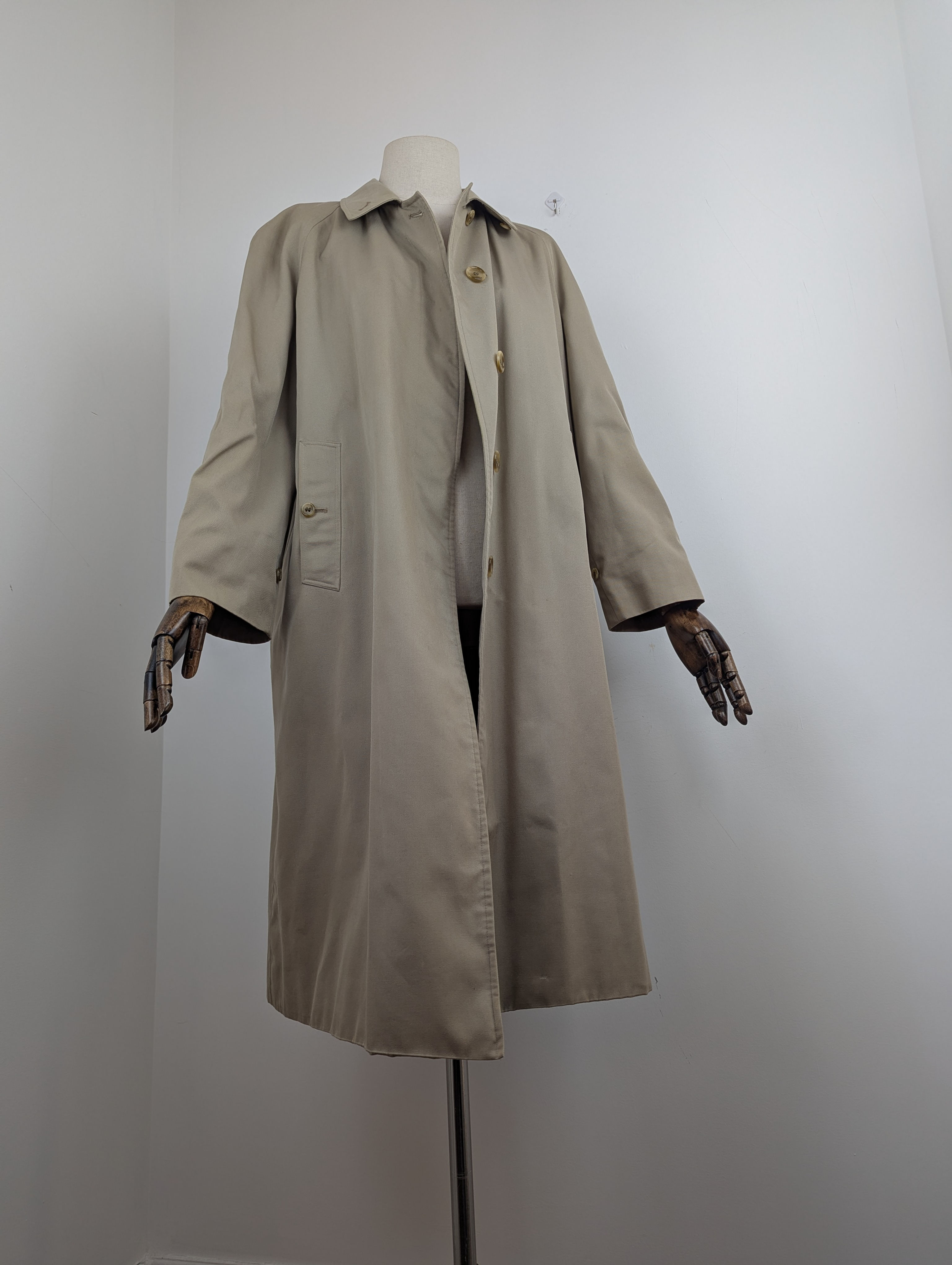 Vintage 1960s Burberry Wool Lined Nova Check Mac