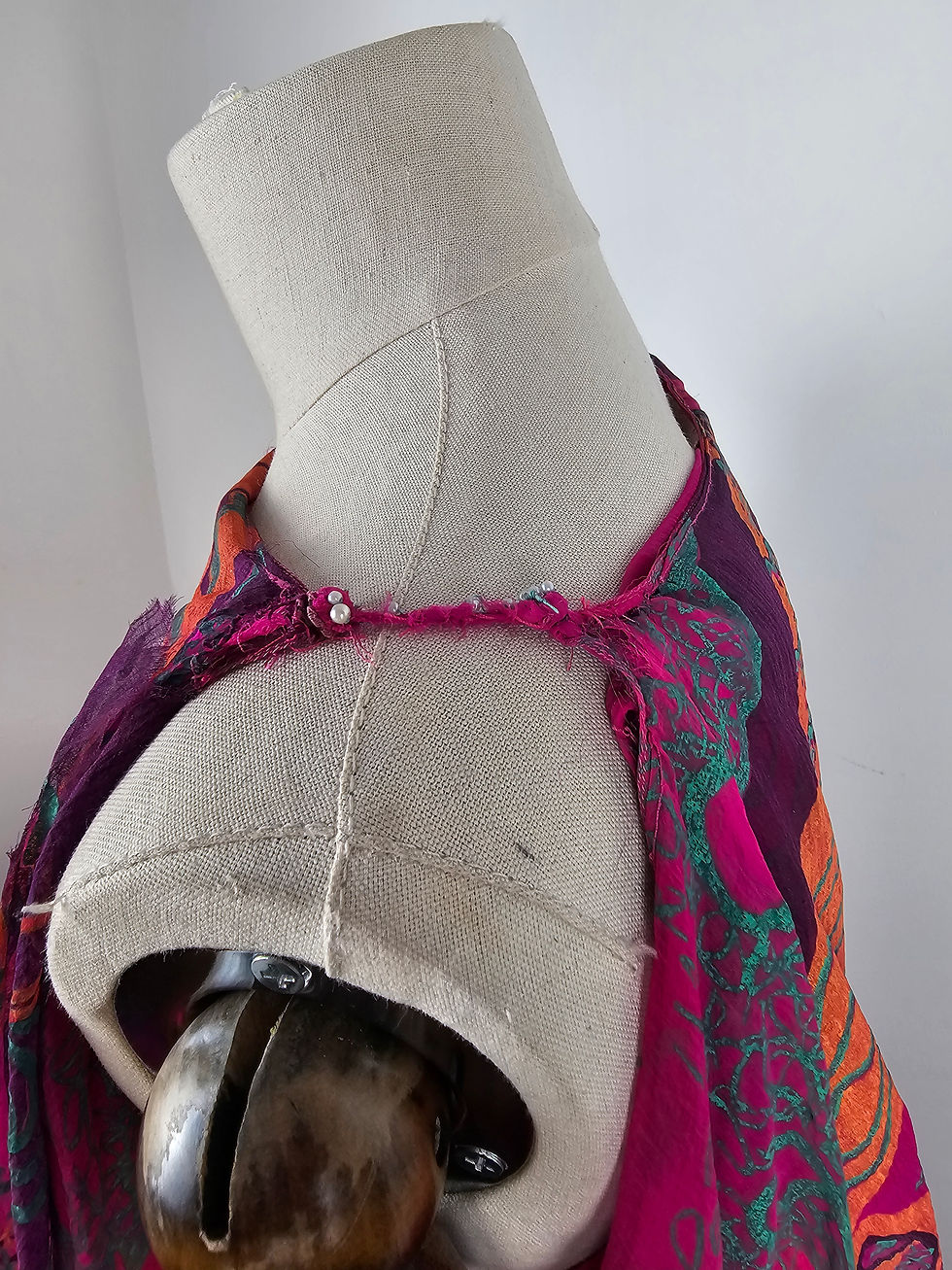 Thumbnail: Vintage 1970s Zandra Rhodes Feather Print Two-piece 