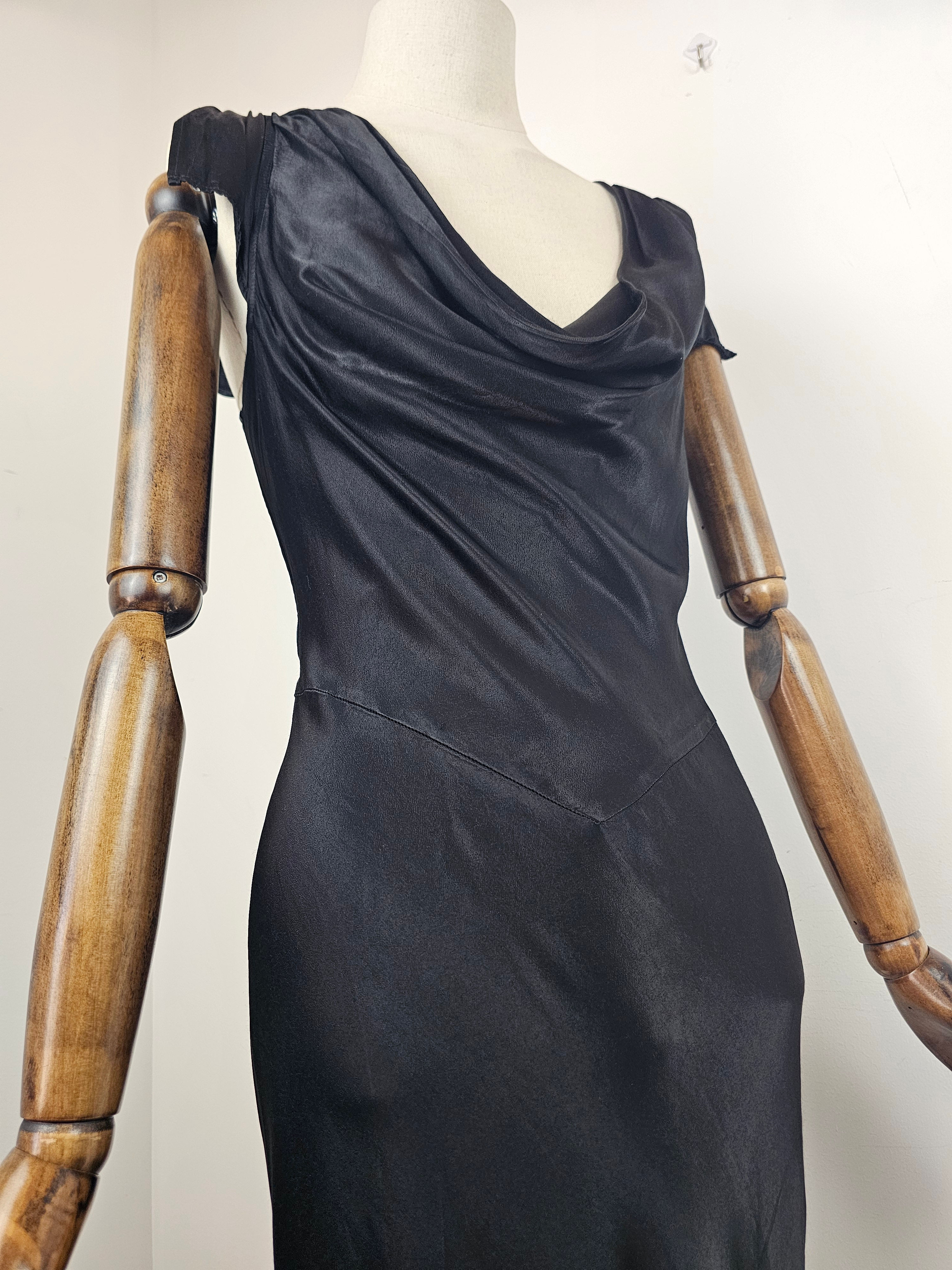 1990s Ghost Satin Evening Gown
