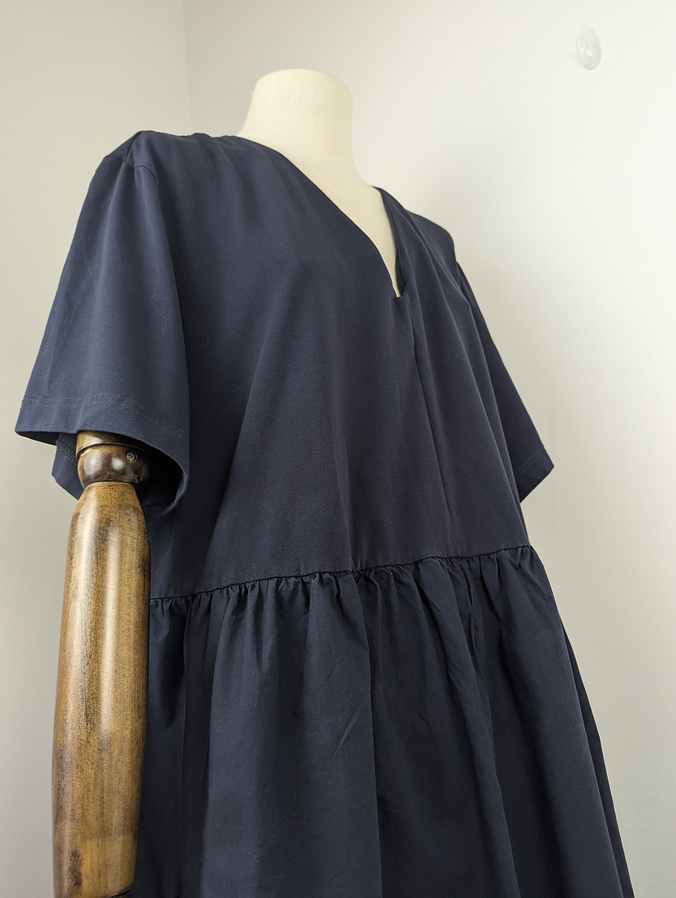 Thumbnail: COS Navy Cotton Wide Leg Jumpsuit 