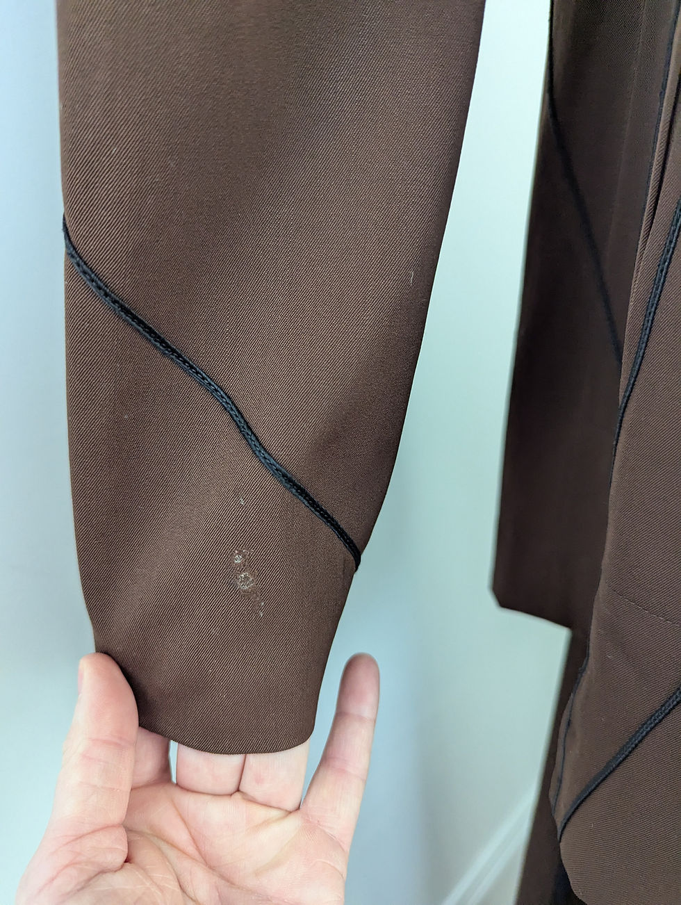 Thumbnail: Vintage 1970s Thea Porter Brown Wool Suit 