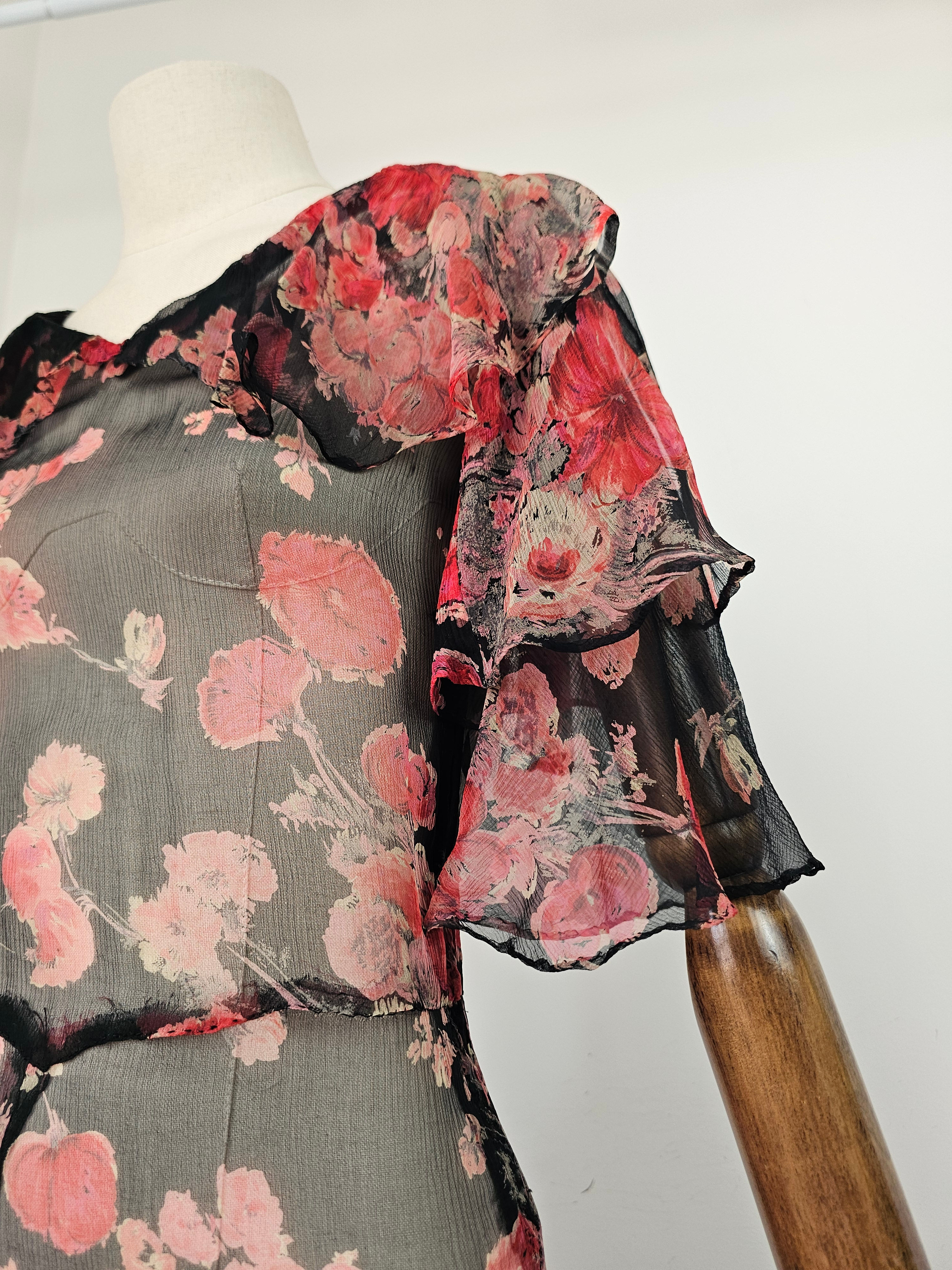 Vintage 1930s Sheer Silk Dress 