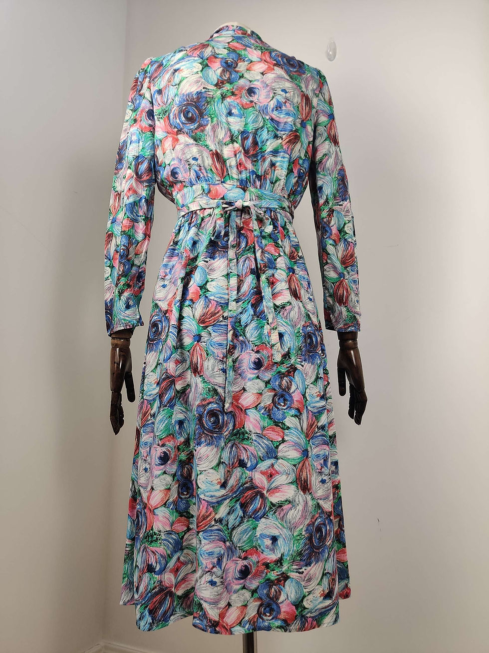 Thumbnail: 1970s  does 40s Simon Jeffery Wrap Day Dress 