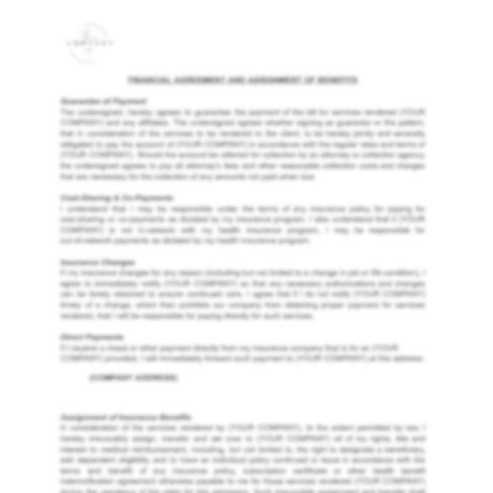 Financial Agreement