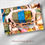 Thumbnail: Outdoor Florida inspired, 3 half soap bars colored in greens and blue wrapped in a natural ramie bag.