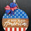 Thumbnail: God Bless America Patriotic Door Hanger with Patriotic Bow