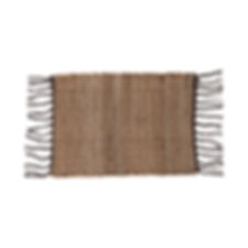 Woven Jute and Cotton Placemat with Fringe