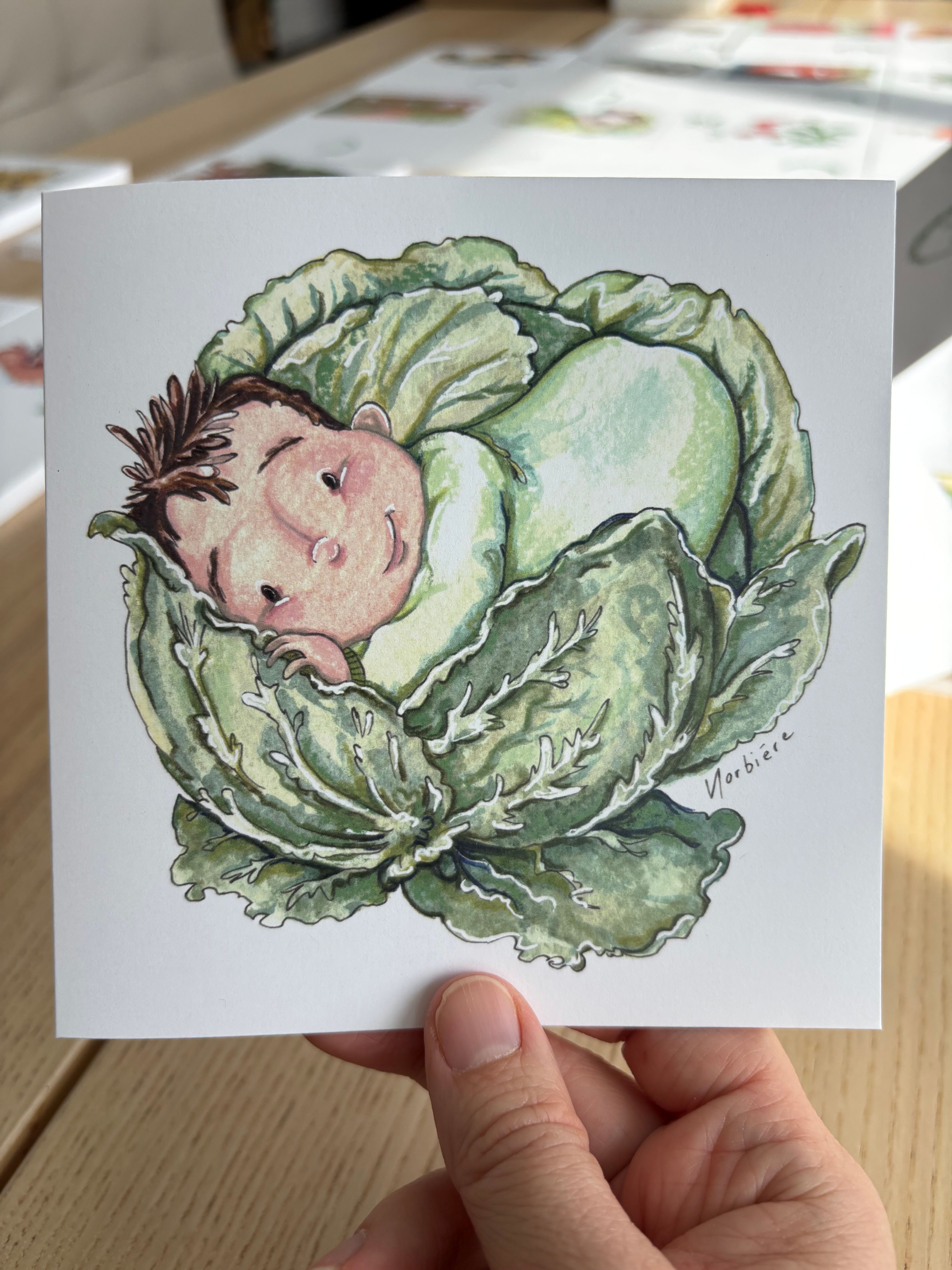 Carte de souhaits - Bébé chou