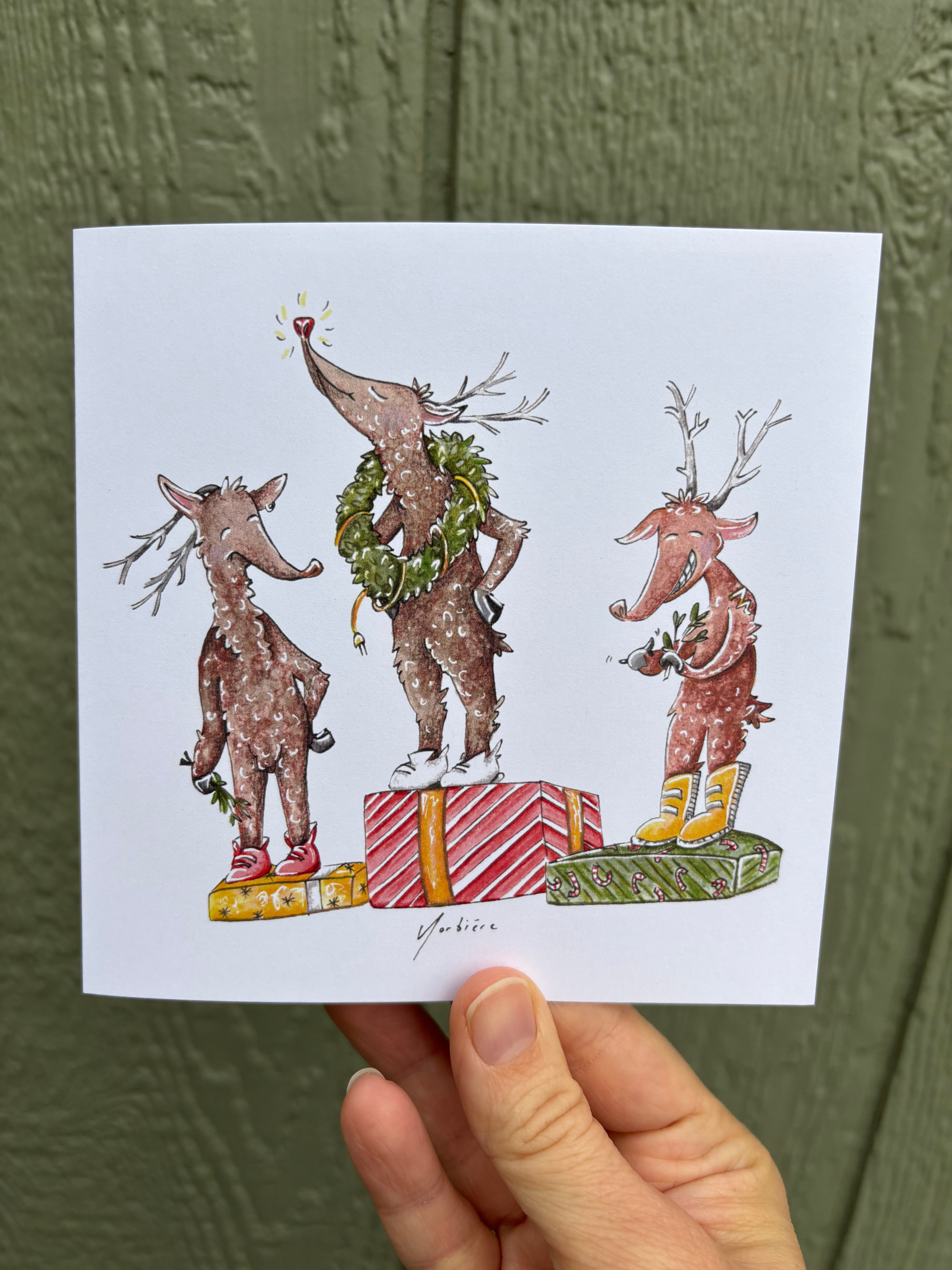 Carte de souhaits - Cours Rudolph, cours!