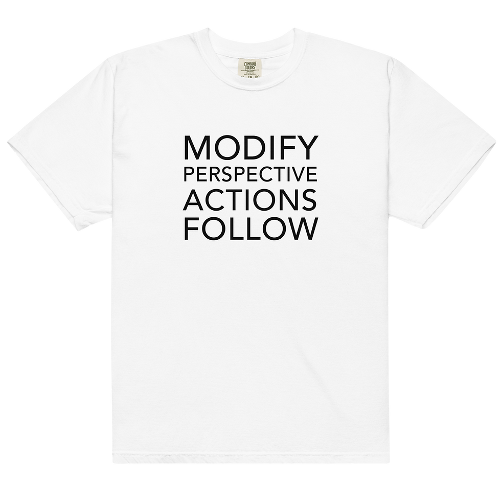 Thumbnail: MODIFY PERSPECTIVE ACTIONS FOLLOW tee
