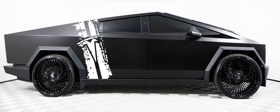 Side Panel Tire Tread Tesla Logo Graphic Decals Set