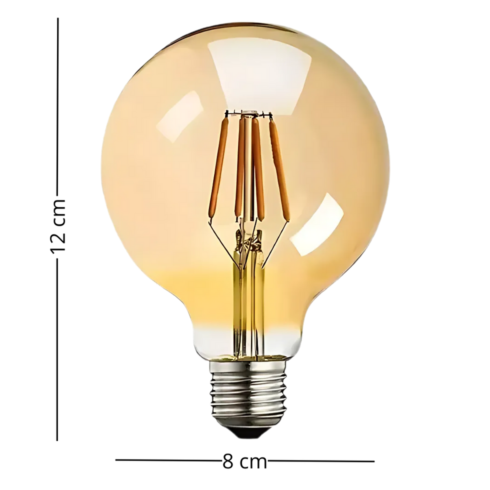 Miniatura: Lâmpada Esférica LED G80 Filamento Vintage 4W 2200K – Iluminação
