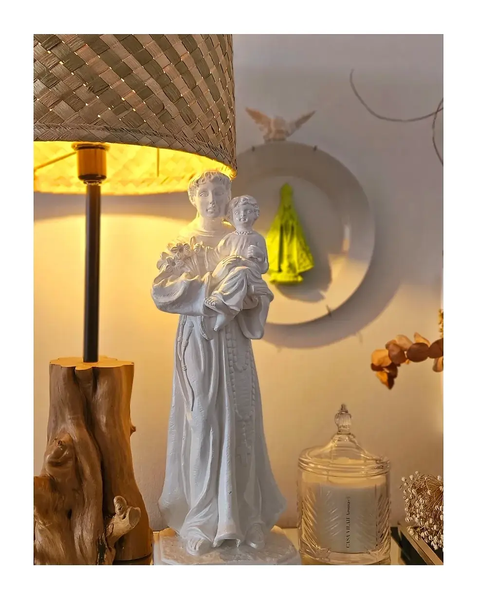 Miniatura: Imagem de Santo Antônio, Branco, 40 cm