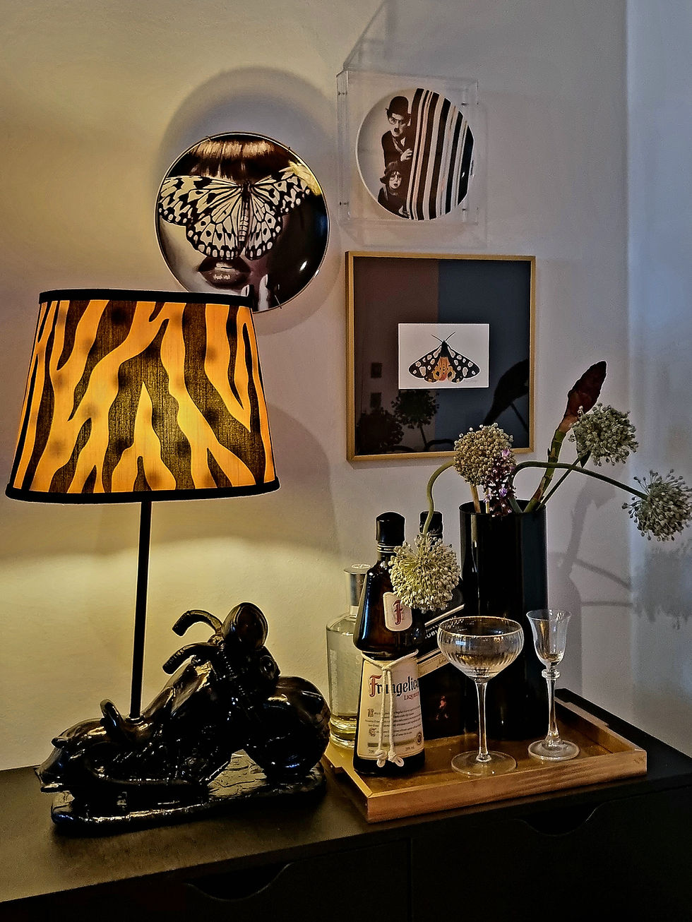 Miniatura: Pantalha Animal Print Caramelo com Forro Poá - 30x23x22xm
